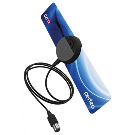 Антенна ТВ  Perfeo "FLAT+", активная, встр. усилитель, DVB-T2 (PF_4503) 