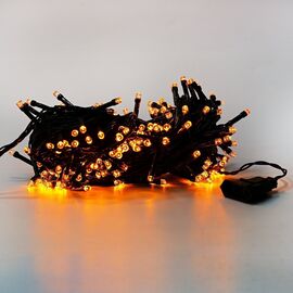  Гирлянда внутренняя нить 20 метров, 200 диодов, желтый (черный провод) 