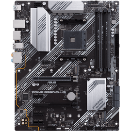  MB sAM4 ASUS PRIME B550-PLUS 90MB14U0-M0EAY0 ATX 4xDDR4 2хPCIEx16 3хPCIEx1 2xM.2 USB-C DP HDMI GLAN RTL(10) 