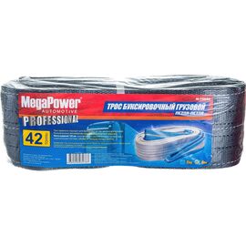  Буксировочный грузовой трос MEGAPOWER 42000кг длина 6 метров, ширина ленты 120мм петля-петля M-75642 