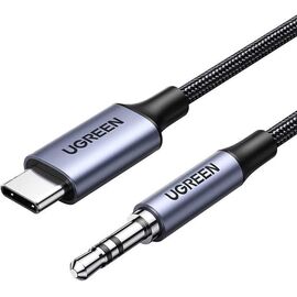  Кабель UGREEN CM450 20192 USB-C Male to 3.5mm Male Audio Cable with Chip 1m Black 