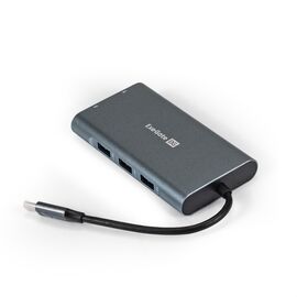  Док-станция Exegate ExeGate DUB-31C/MAX EX293985RUS (кабель-адаптер USB Type-C - 3xUSB3.0 + Card Reader + PD 100W + HDMI 4K 30Hz + VGA + Audio + Lan) 