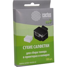  Салфетки Cactus CS-P2003E для сбора тонера 100шт сухих 