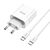  СЗУ HOCO C80A Rapido PD20W, QC3.0, Type-C + Type-C (белый) 