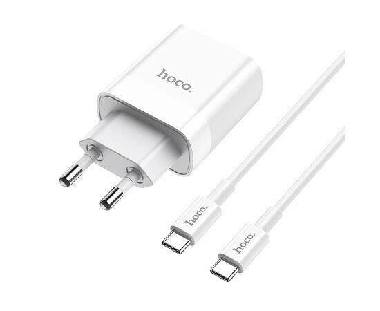  СЗУ HOCO C80A Rapido PD20W, QC3.0, Type-C + Type-C (белый) 